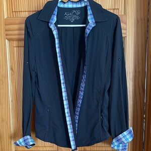 Women’s Kuhl Charcoal Grey with Blue Plaid Accents